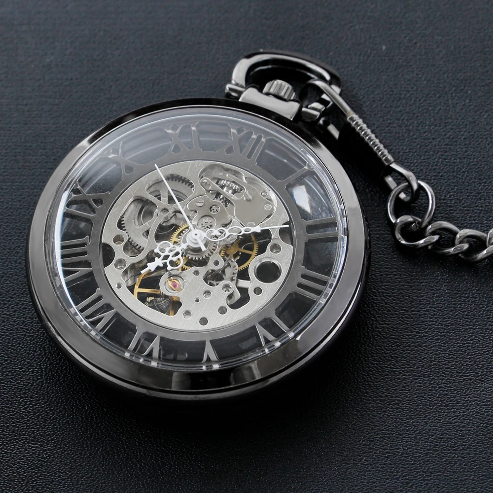 Silver Retro Mechanical Pocket Watch Special Hollow Out Design Unisex Necklace Timing Pendant Men's and Women's Pocket Watch