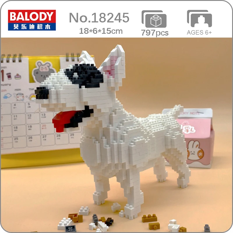 

Balody Animal World питбултерьер собака питомец 3D модель DIY Мини Алмазные блоки кирпичи игрушки для детей без коробки
