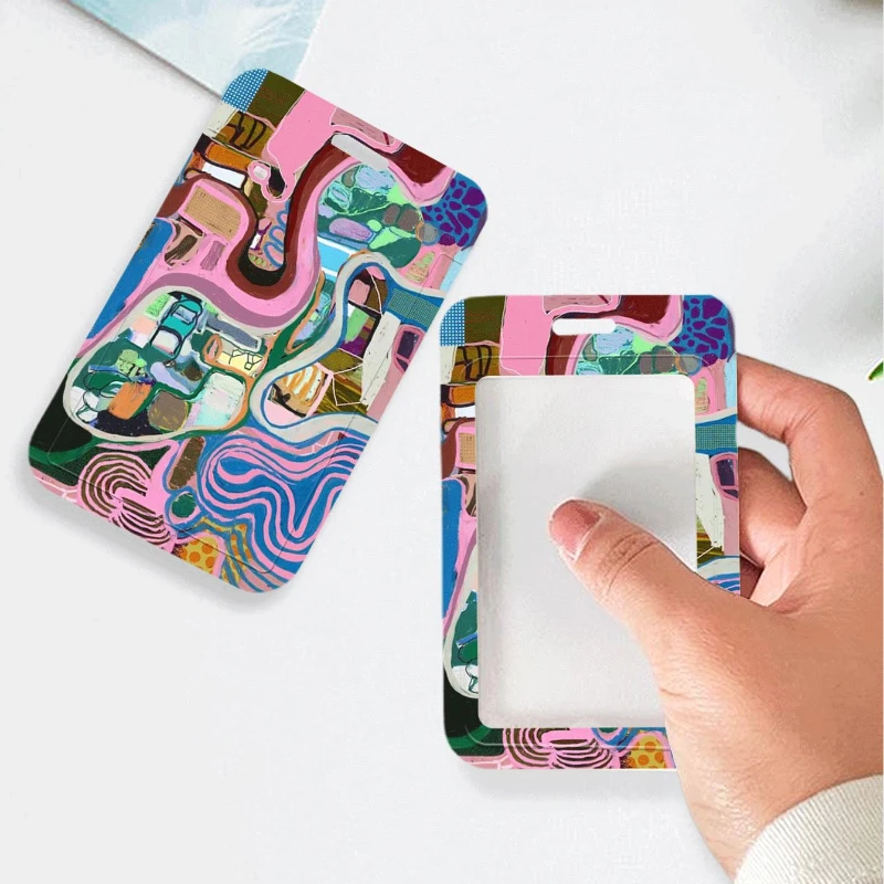 Розовый и синий изогнутый круг крутой держатель для дверного бейджа мальчиков