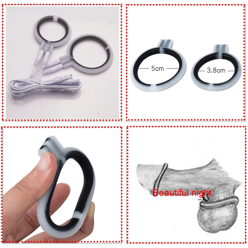 Кольцо для пениса Estim растягиватель с электрическим током БДСМ-петуха