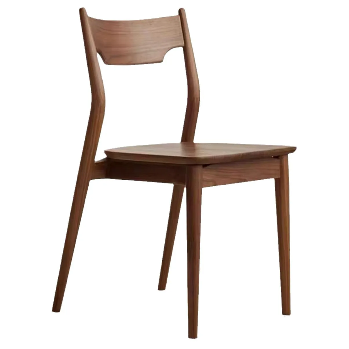 Североамериканская практичная еда простой стул со спинкой из цельного дерева