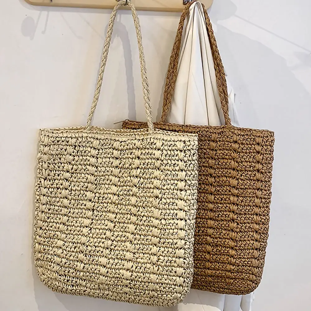 

2022 New Female Colorful Moon Style Handbags with , Summer Straw Woven Shoulder Crossbody Bag , Women Holiday Straw Tote