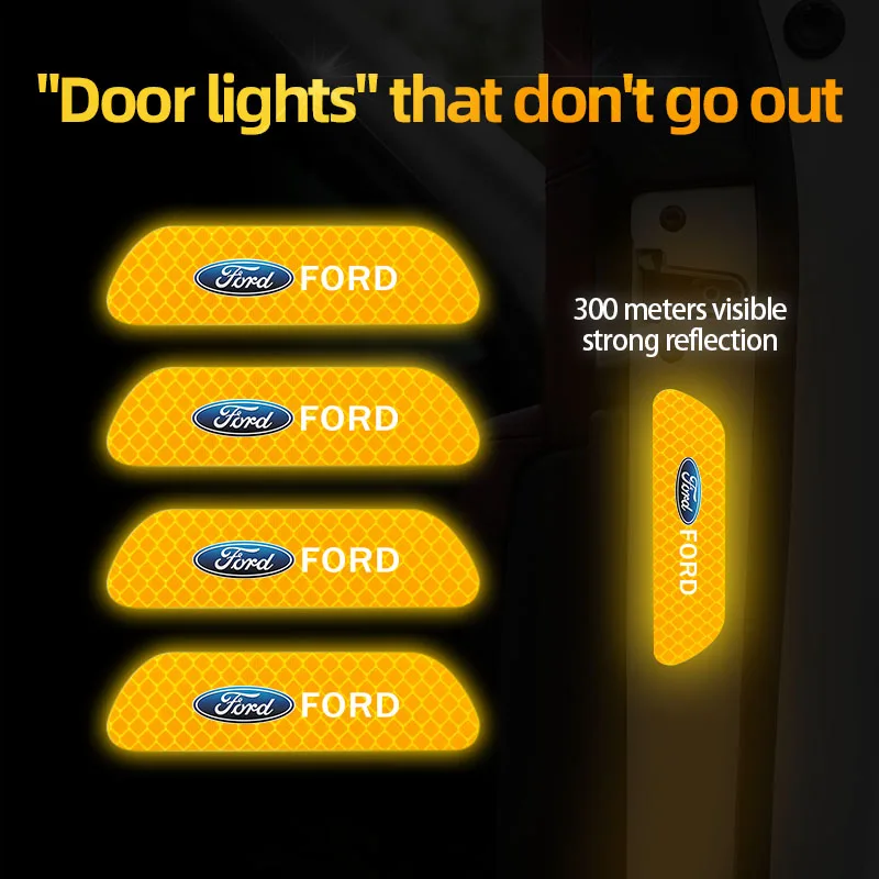 4 шт. наклейка на дверь автомобиля предупреждающий светоотражающий знак