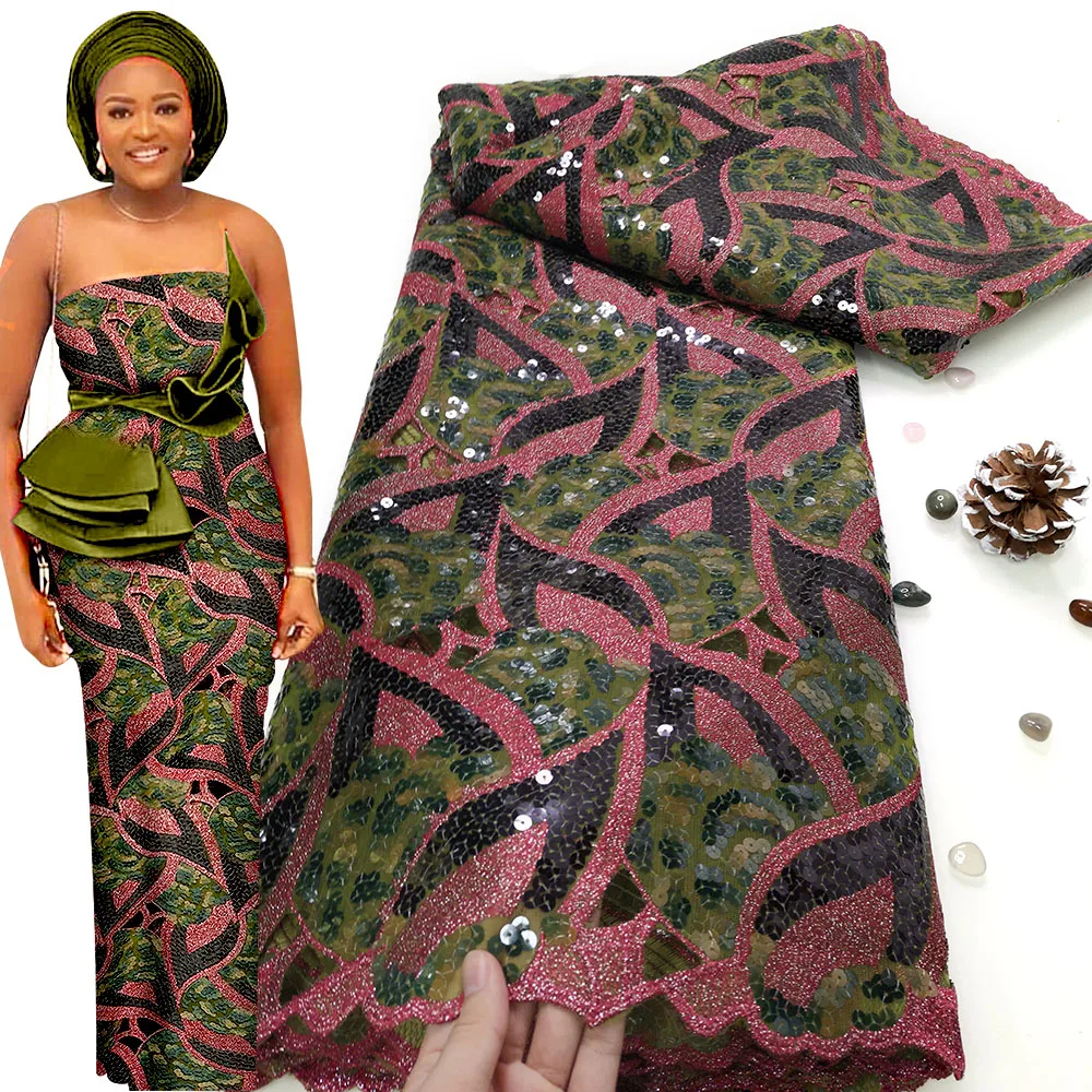 Скидка Bestway модная африканская кружевная ткань ручной работы 5 ярдов 2022 Высококачественная нигеривечерние няя вышивка блестками французская Тюле... Дешево Bestway модная африканская кружевная ткань ручной работы 5 ярдов 2022 Высококачественная нигеривечерние няя вышивка блестками французская Тюле...