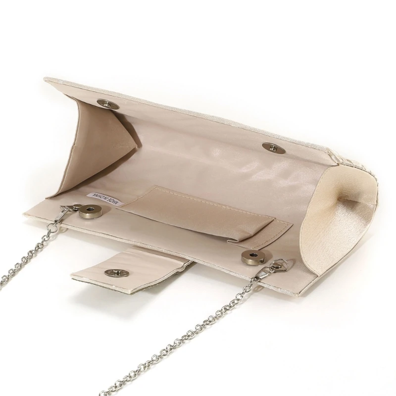 Женская блестящая плиссированная вечерняя сумка со стразами элегантный