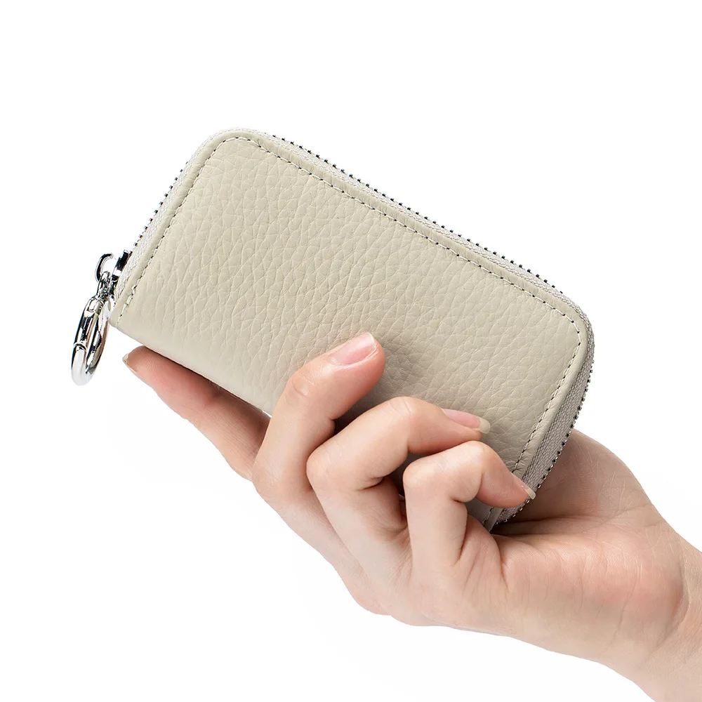 Leather Men Women Key Holder Housekeeper Keychain Bag Organizer Door Key Case Pouch Small Wallet Unisex Purse for Car Key Bag