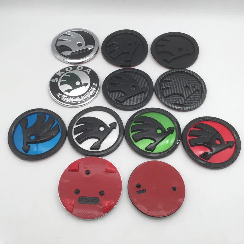 1 шт. 90 мм 80 100 для SKODA Автомобильная наклейка на переднюю решетку радиатора капота