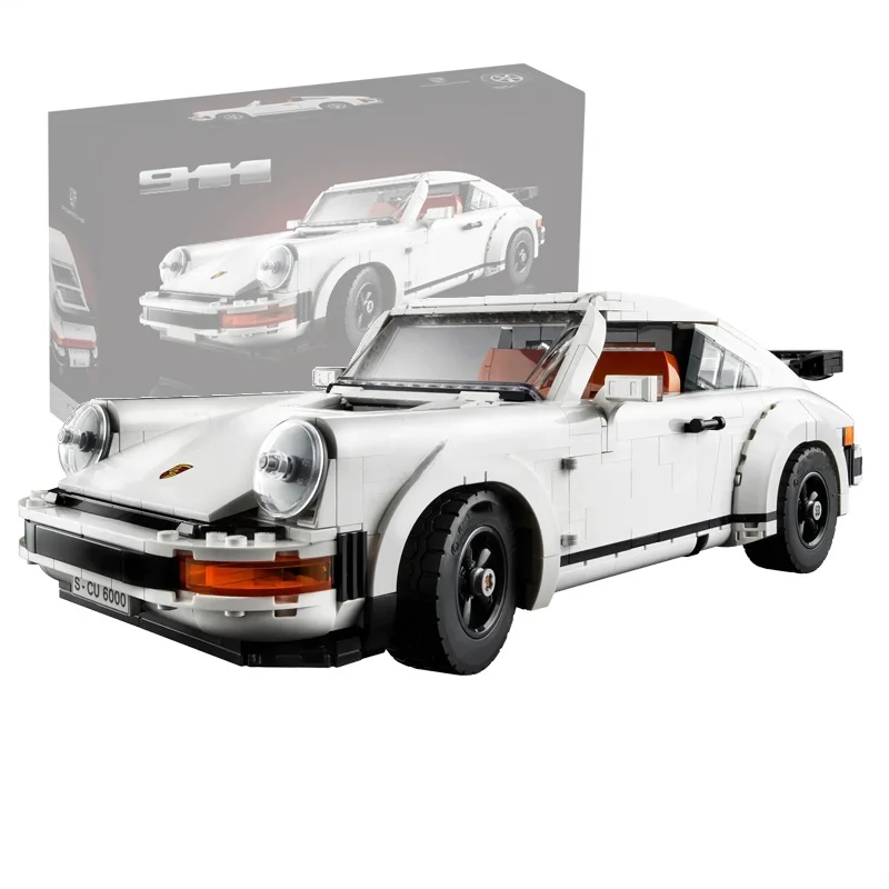 

2021 1458PCS White Hypercar Super Racing Car Fit 10295 Porsche 911 Technic Model Building Blocks Children Toys Birthday Gifts