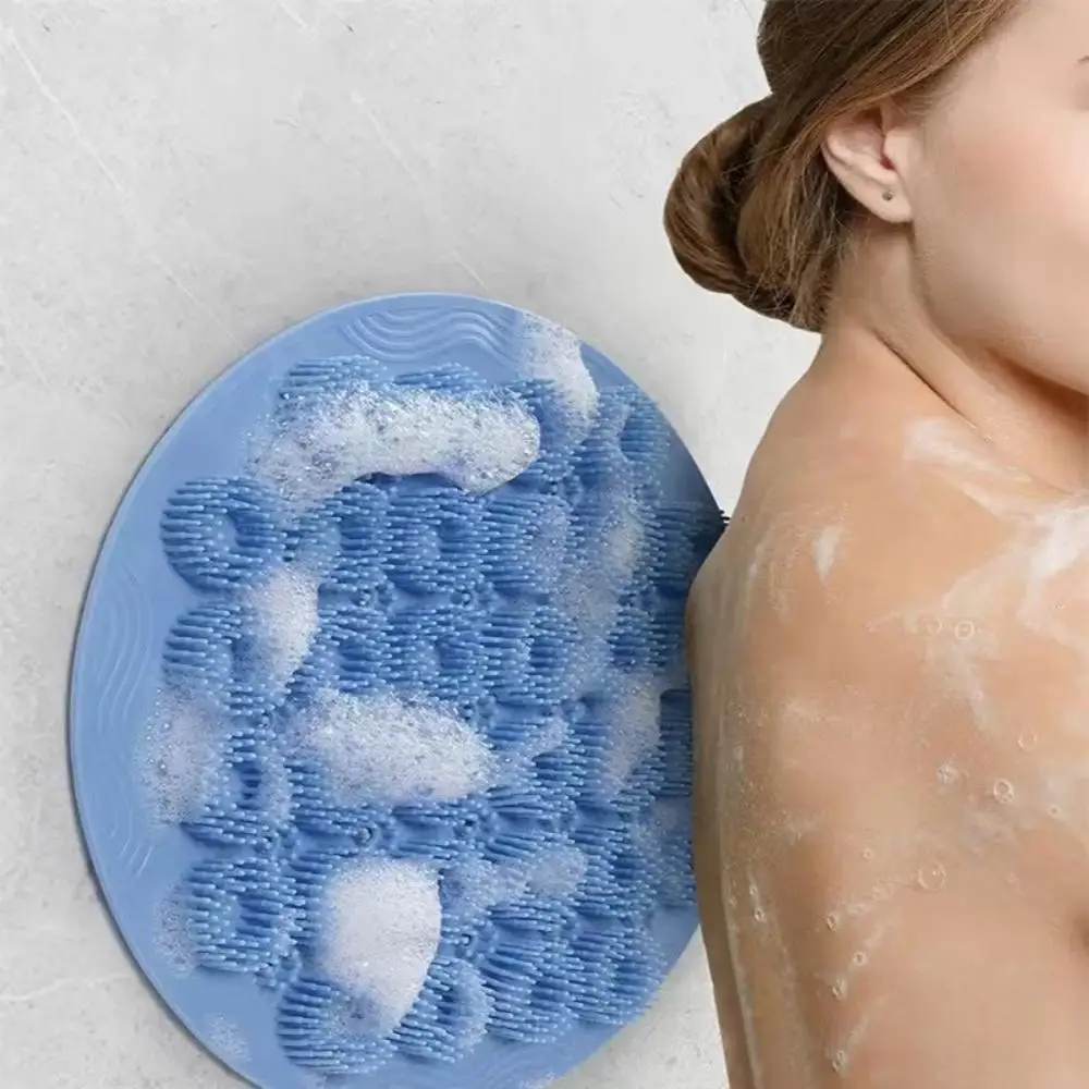 Силиконовая щетка для трения спины Массаж Присоска Круглая ванная комната