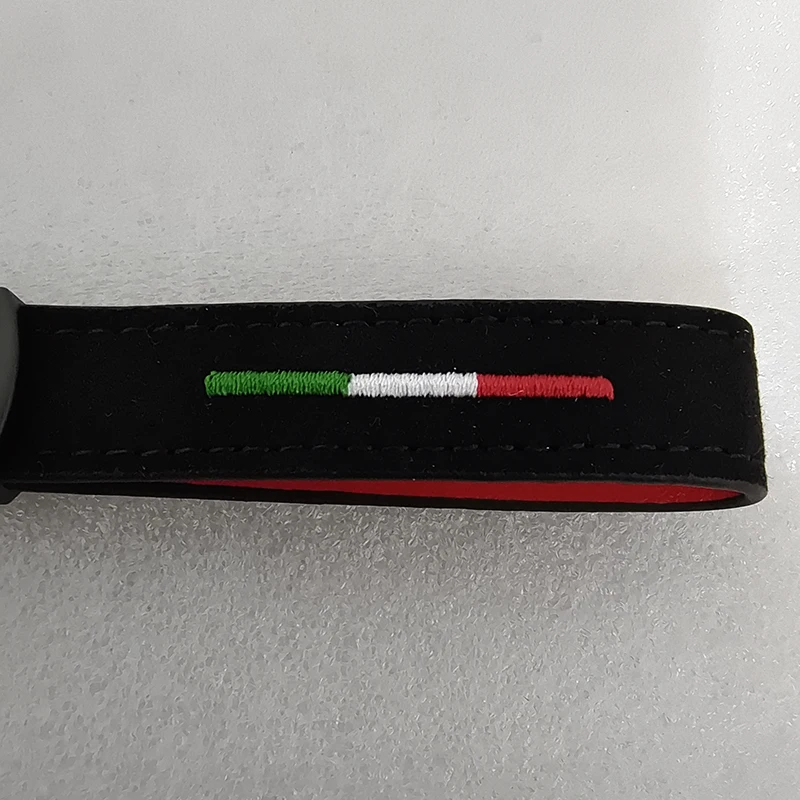 Автомобильный металлический кожаный брелок с итальянским флагом для Lancia Ypsilon Nuevo