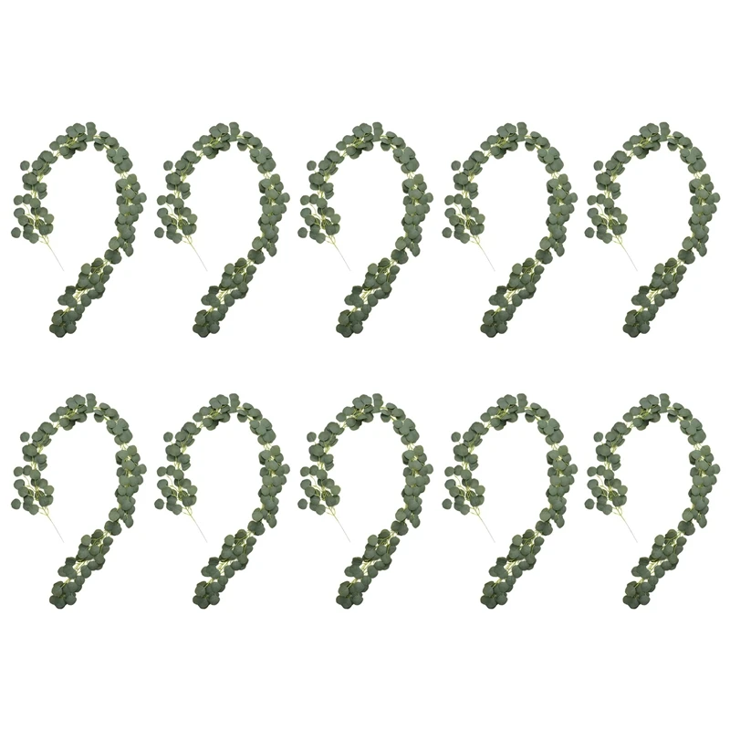 

10Packs Artificial Eucalyptus Wreath Greening Eucalyptus Vines for Wedding Greenery Banquet Garden Home Decoration