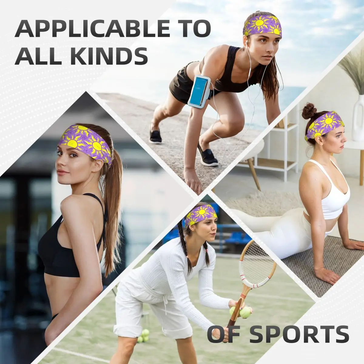 Пользовательский Rapunzel Sun Lantern Sweatband для мужчин и женщин, влагоотводящая спортивная повязка для тренажерного зала, йоги, бега (art.: 3920d412cd347) - 3920d412cd347