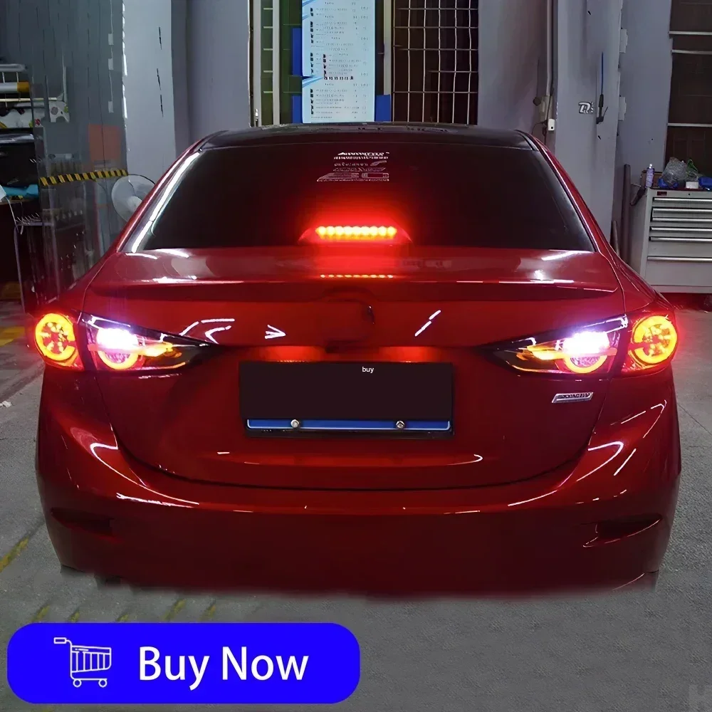 Для Mazda 3 Axela 2014-2018 автоматические задние фонари в сборе, обновление 2020, Стайлинг, светодиодный динамический поворот, автомобильные задние фонари, аксессуары (art.: 3920cd347ef68) - 3920cd347ef68