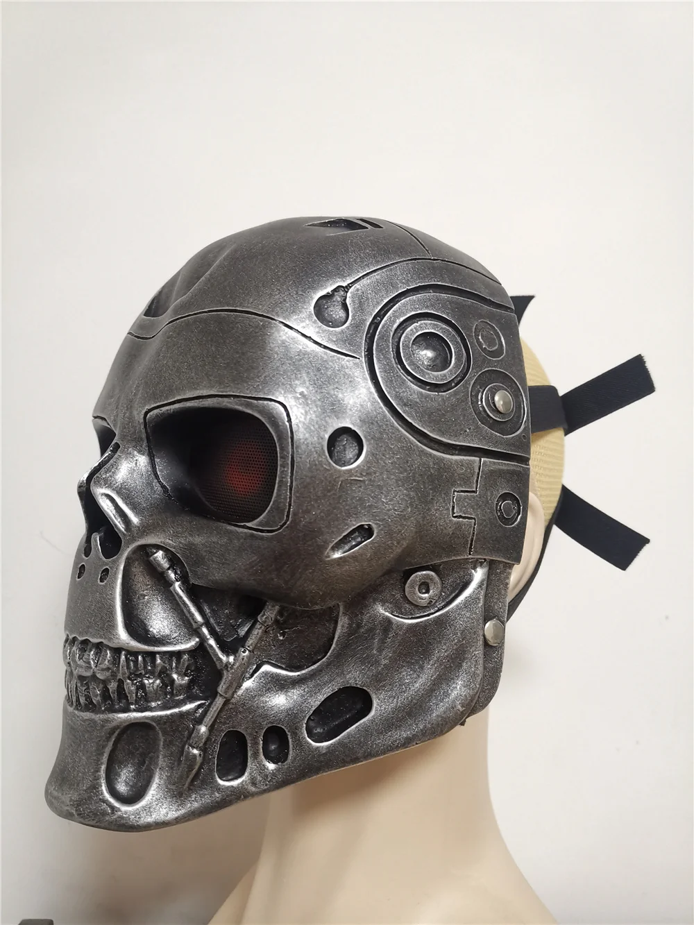 

Movie Skull Terminator T800 Robot Mask Silver Golden