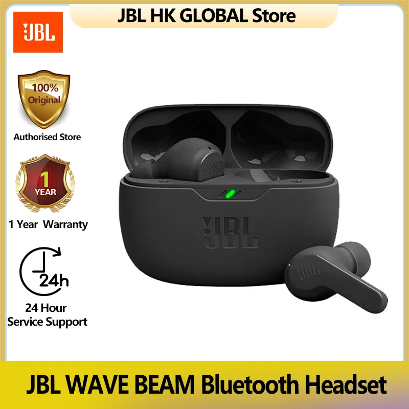 

JBL WAVE BEAM 100% Original Wireless Bluetooth Headset Music Earphones for in ear calls, noise reduction, environmental awarenes