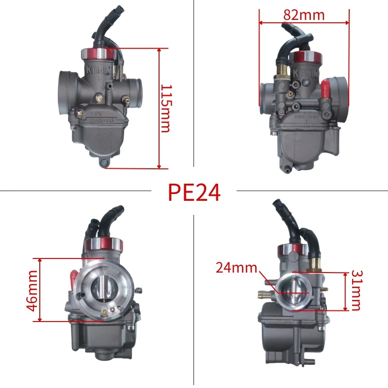 Фото 2/4-тактный пит-байк ATV Quad Engine Carb для KX80 KX100 KX125 DIO NSR NSR125 50-125CC карбюратор мотоцикла PE24 24 мм №2