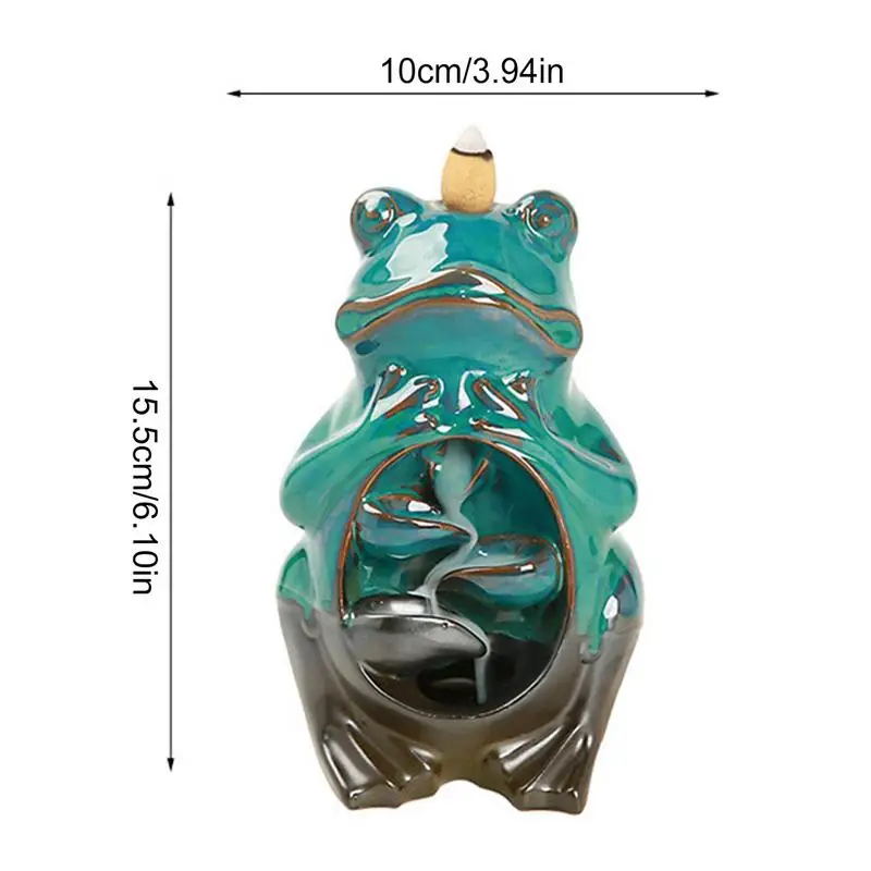 

Горелка-лягушка с водопадом, керамическая курильница, домашнее украшение для йоги, релаксации, снятия стресса, на День отца
