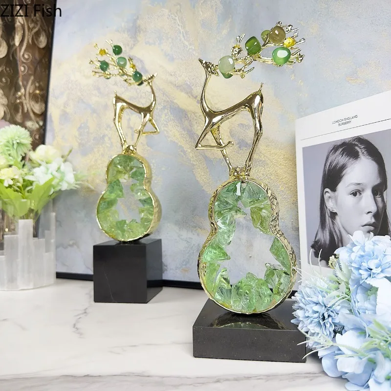 Металлическая хрустальная скульптура тыквы художественные украшения мраморная