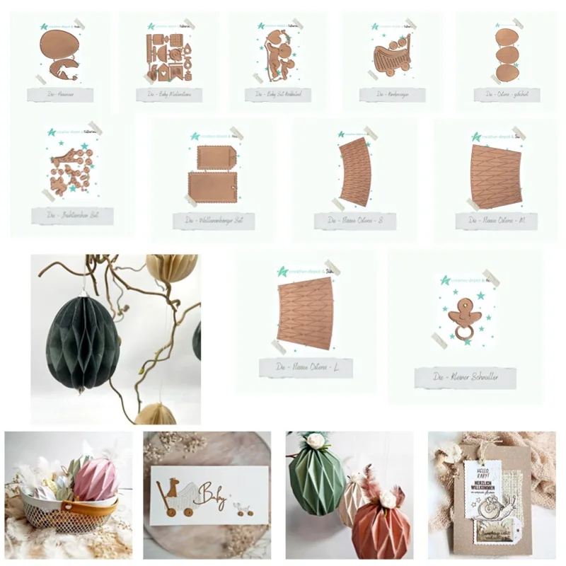 2025 металлическое пасхальное яйцо волна животное собака ребенок кролик вырубные