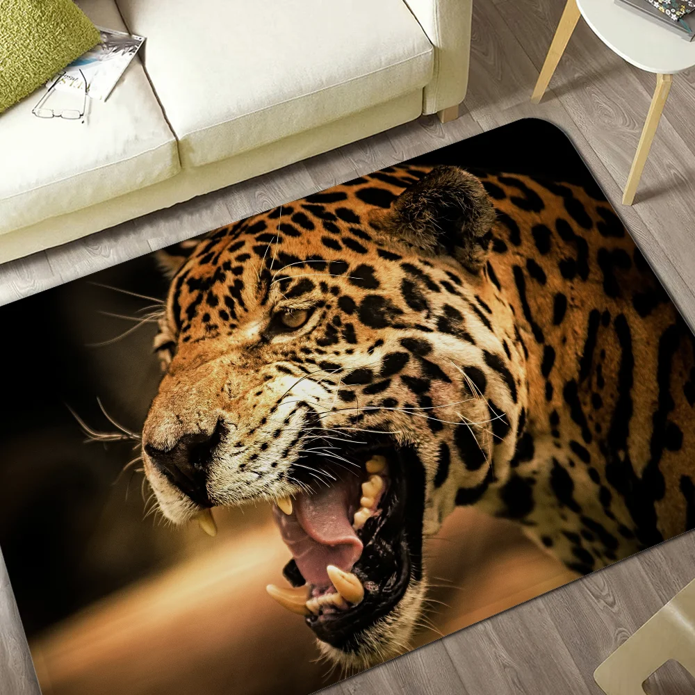 Коврик для двери с леопардовым принтом в скандинавском стиле домашний коврик