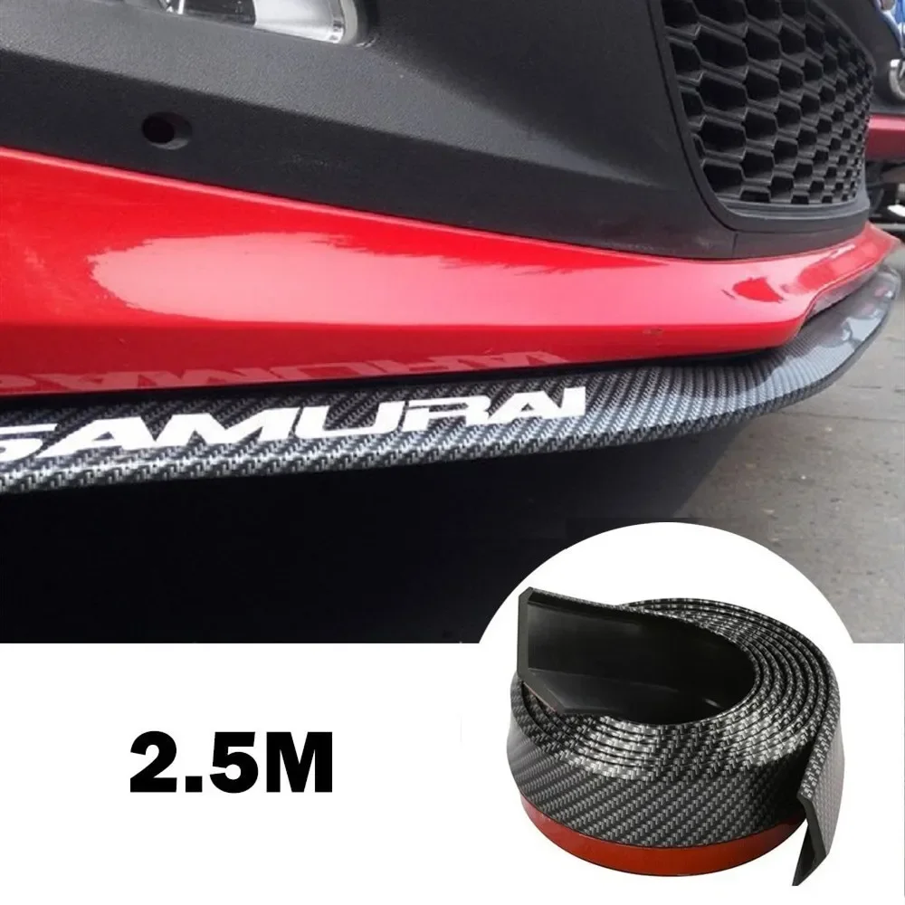 

Car Bumper Lip Strip Protectors Splitter Body Kits Spoiler Bumpers Car Door Bumper Carbon Fiber Rubber Lip 51mm Width Strip