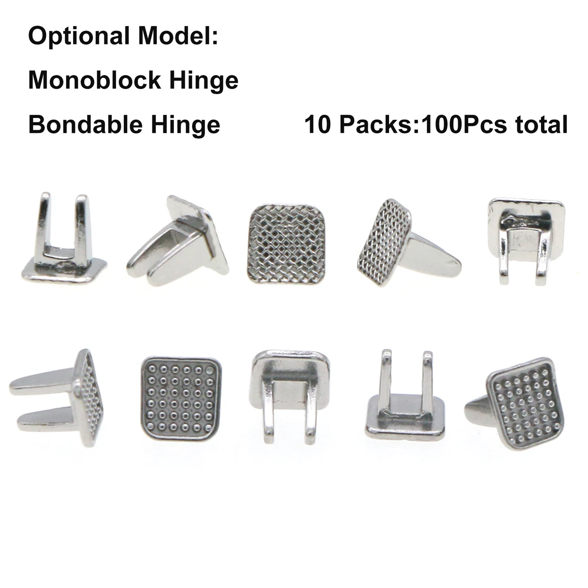 

100Pcs Dental Orthodontic Bite Turbos Openner Tongue Tamers Monoblock Bondable Hinge