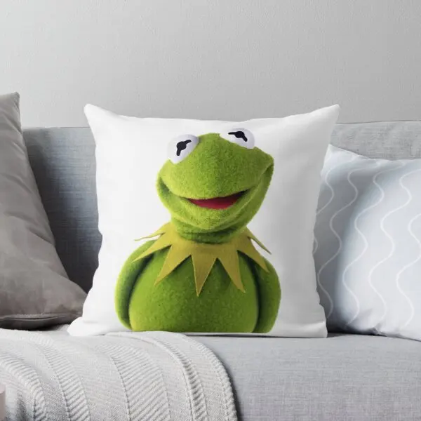 

Дизайнерская Подушка с принтом лягушки Kermit, мягкая декоративная подушка для кровати, дивана, квадратные подушки в комплект не входят