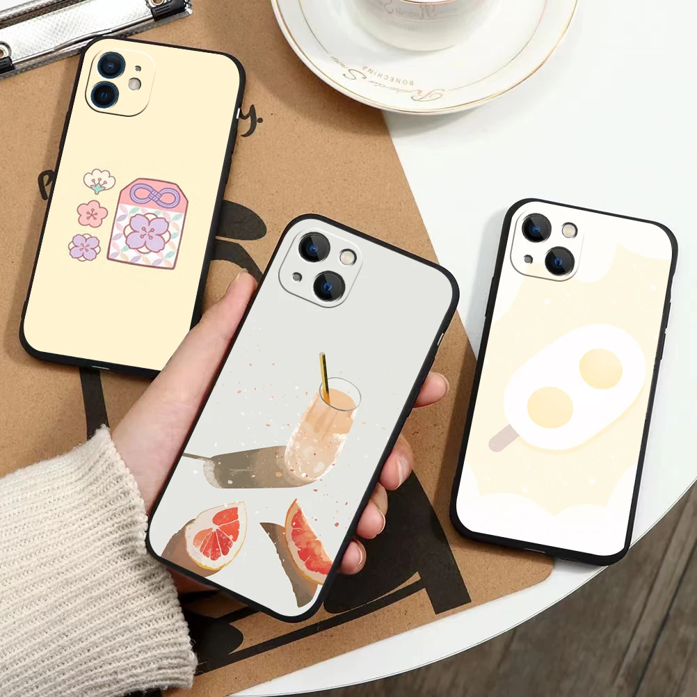 

cute cartoon pattern phone Case For IPhone 13 12 11 Pro Max Mini SE XR X XS Max 8Plus 7plus 6 6S New Shell phone Case