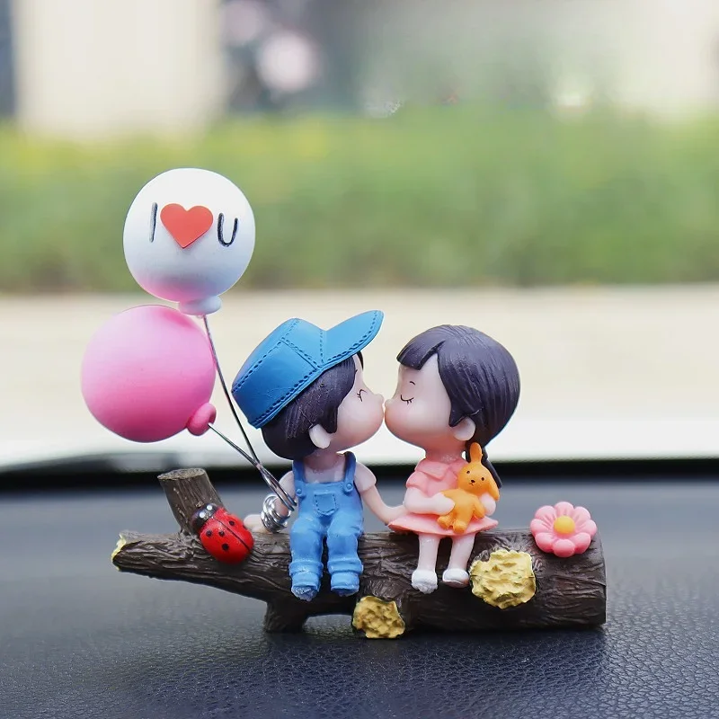 

Car Ornaments Center Console Cute Tree Branches Lovers Car Interiors Car Knick-knacks Confession Balloons Anime Car Accessories
