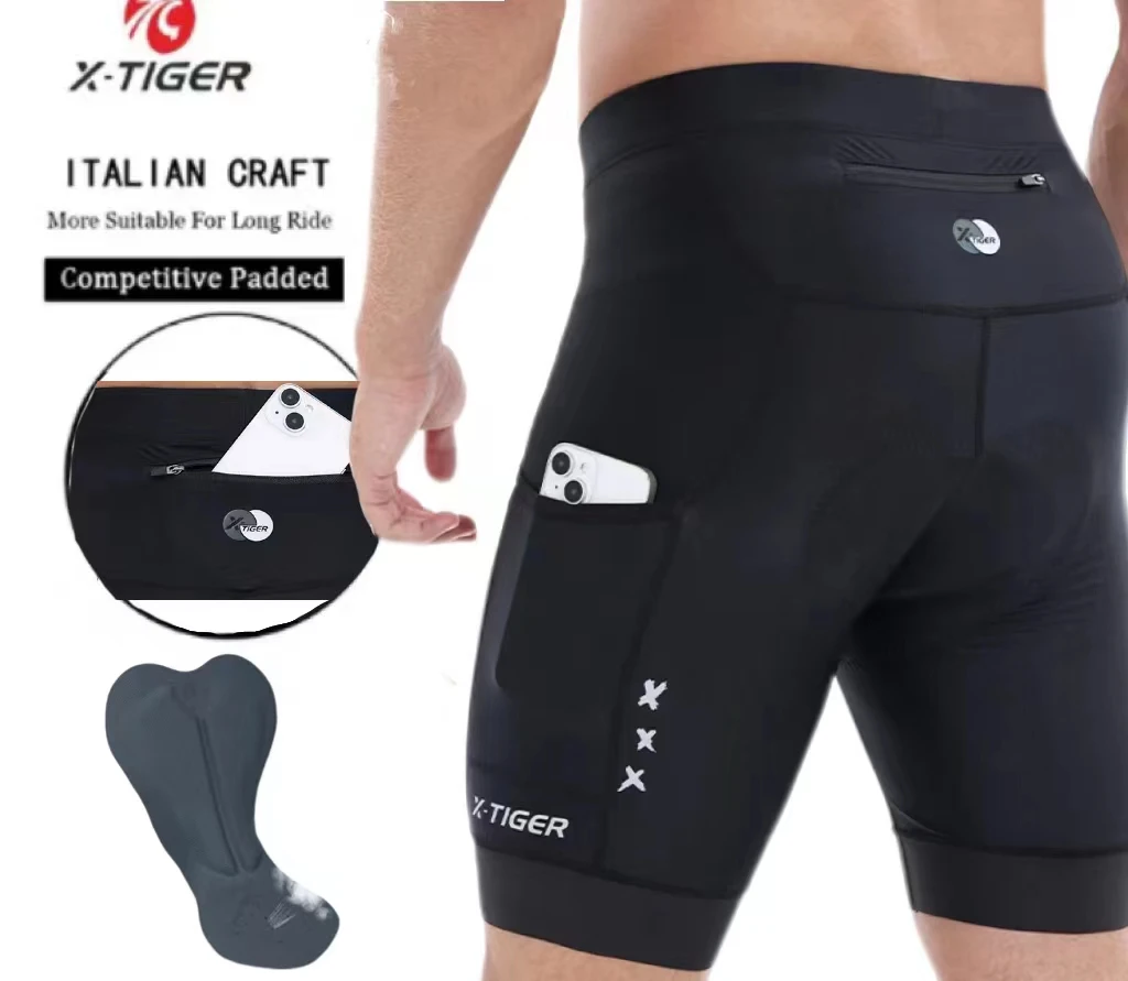 Мужские велосипедные шорты с задними карманами
