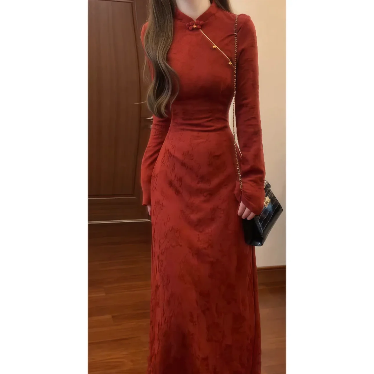 Новые тканые золотые жаккардовые стеганые куртки в китайском стиле с