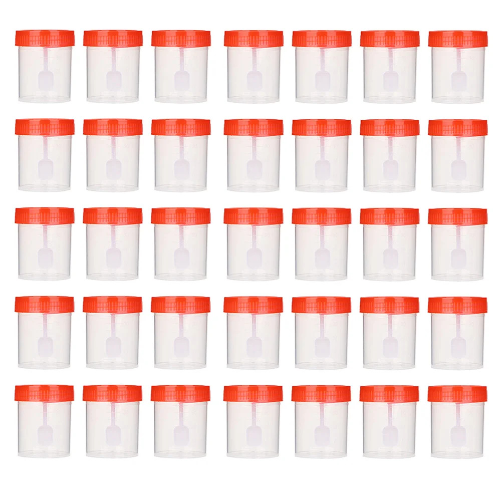 

Cups Specimen Sample Cup Urine Collection Container Sterile Test Containers Stool Lids Disposable Testing Graduated Measuring