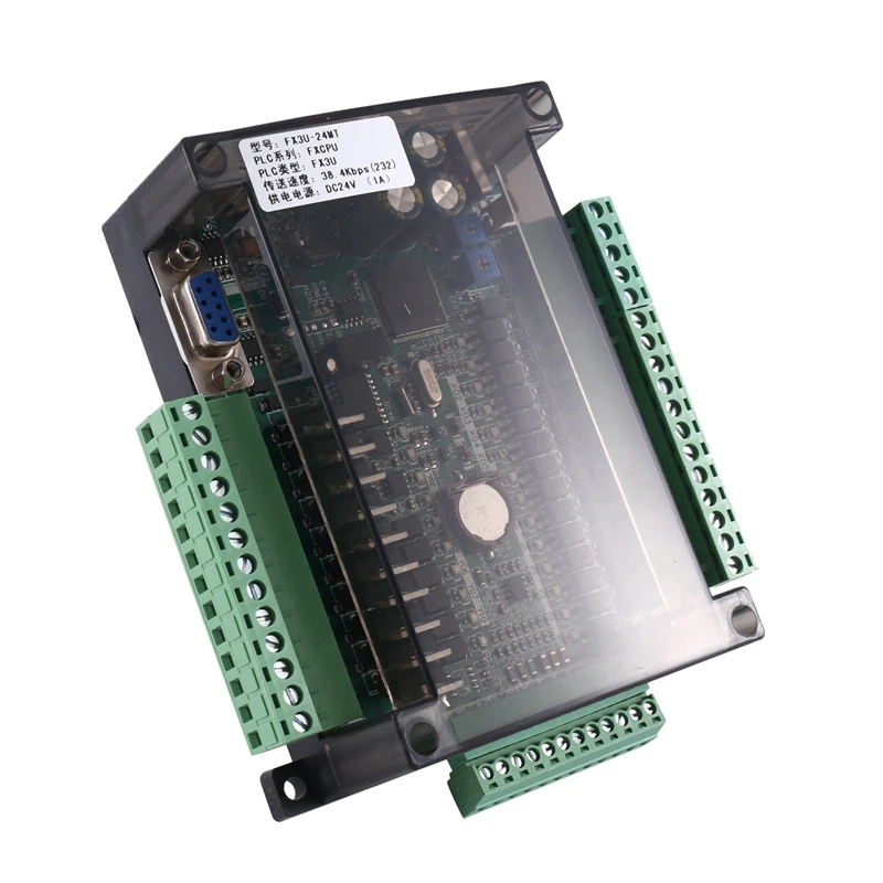 

1 Piece FX3U-24MT PLC Industrial Control Board 14 Input 10 Output 6AD With 485 Communication And RTC (B)