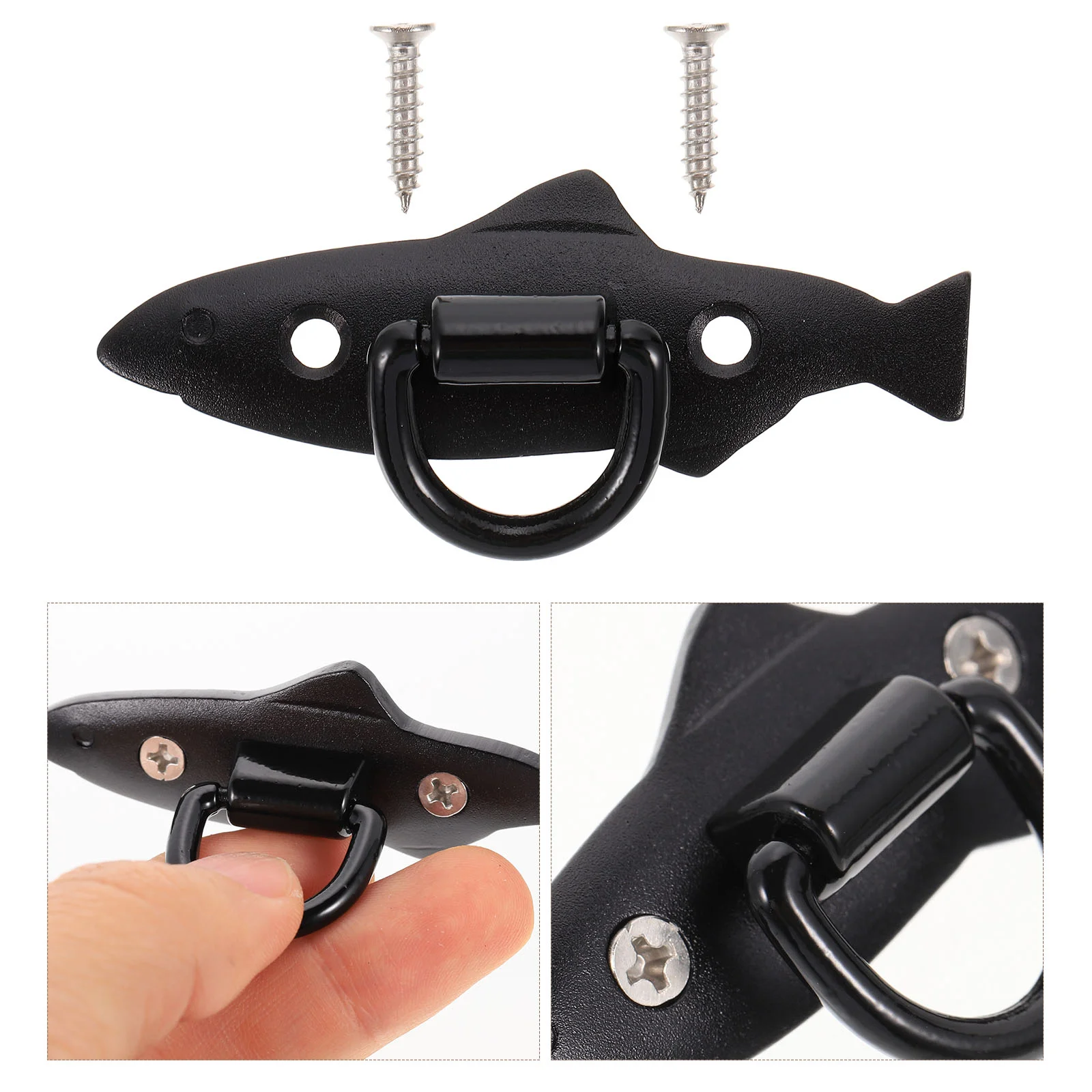 

Fishing Hook Box Outdoor Buckle Tackle Lanyard Mount Metal Rope Accessory Alloy