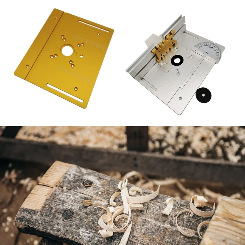 

Multifunction Aluminium Router Table Insert Plate Woodworking Electric Wood Router Flip Plate for Working Benches Router