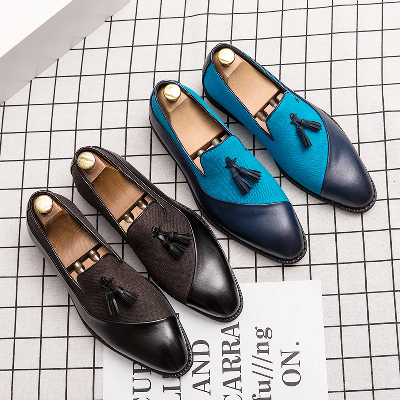 

Formal Tassel Designer Casual Shoes for Men Luxury Classic Italian Brand Party Mens Dress Wedding Shoes Loafers Slip On 38~48