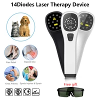 white black laser therapy devices 14 laser diodes handheld medical devices 650nm 808nm for knee joint back shoulder pain relief