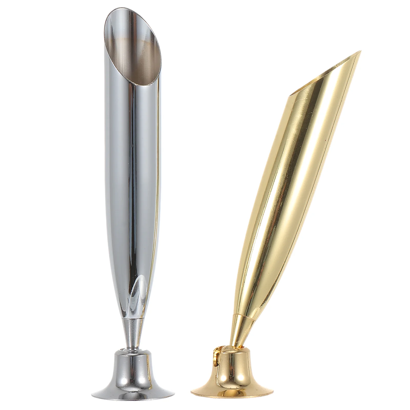 

2 Pcs Pen Socket Metal Holder Quill-pen Creative Rack Vintage Stationary Holders Desk Bracket Storage Study accessories