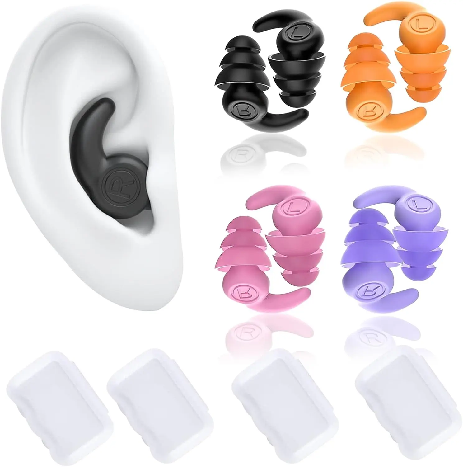 

Anti Noise Silicone Earplugs Waterproof Swimming Ear Plugs For Sleeping Diving Surf Soft Comfort Natation Swimming Ear Protector