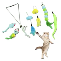 hanging door cat toy set cats flirt interactive cat toys cat feather plush toys for indoor cats adult kitten cat supplies