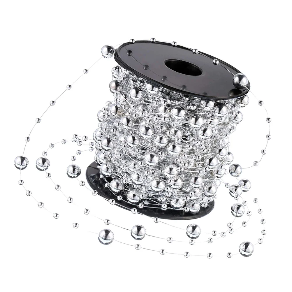 

Chain Beads Bead Christmas Tree Garland Strands Pearl Diy Artificial Linejewelry Crafts String Wreath Decor Trim Beaded