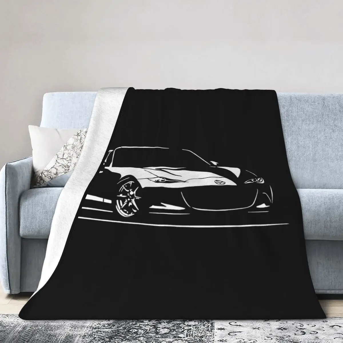 

For Mazda Miata Fans Brand New Bed Soft Comforter Double Bed Blanket Anti-pilling Microfibers Non-stick Washable Harajuku fluffy