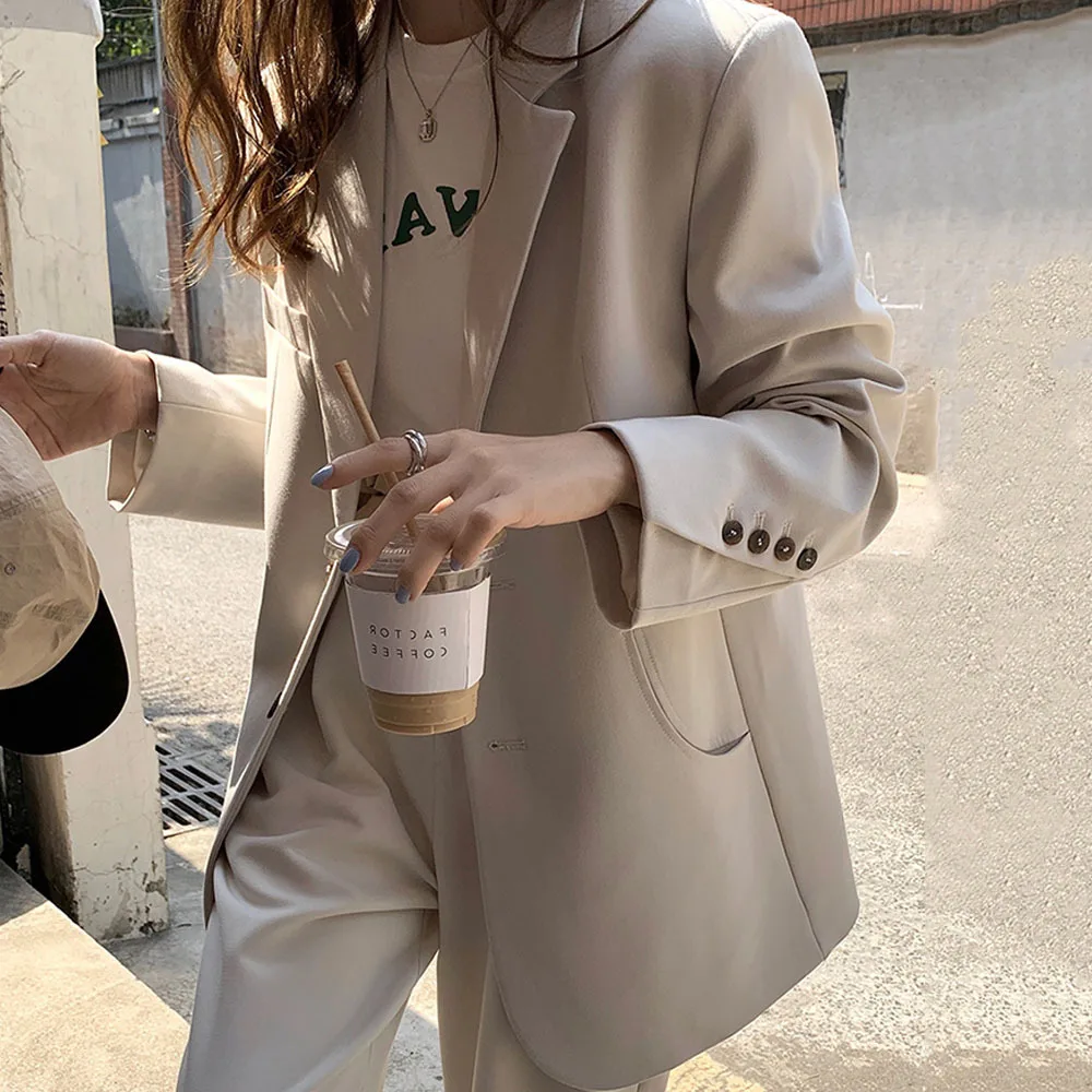 2022 New Fashion Korean Version Of All-match Thin And Women's Blazer Loose Casual Spring Summer Suit Jacket |