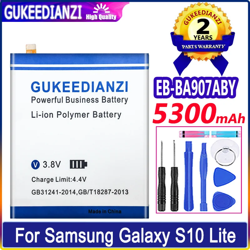 

Аккумулятор GUKEEDIANZI для Samsung Galaxy S10 Lite S10Lite, оригинальный запасной аккумулятор для телефона, 5300 мАч, с бесплатными инструментами