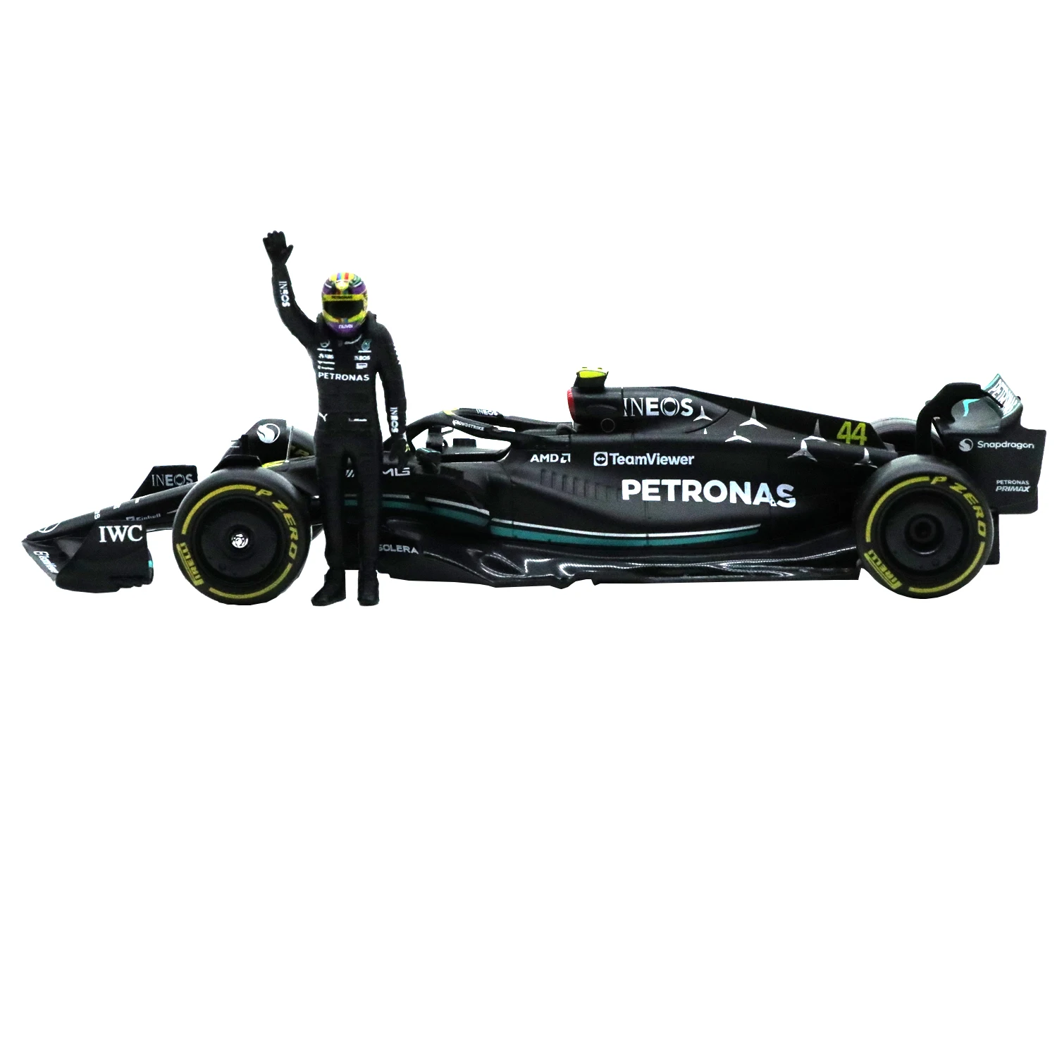 Bburago 2023 Mercede AMG W14 гоночный водитель кукла Гамильтон масштаб 1/24 литая модель