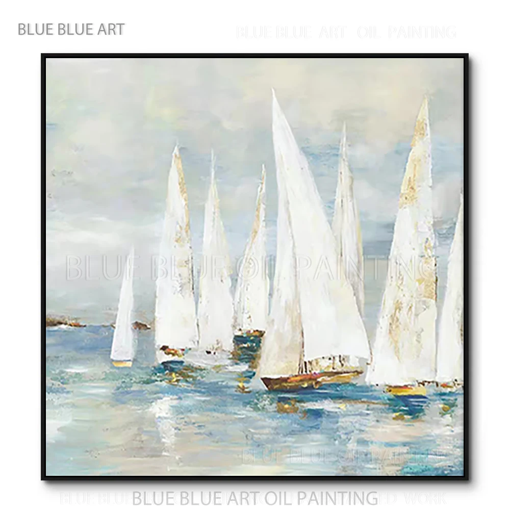 

Искусный художник, ручная роспись, высокое качество, красивый пейзаж, лодка, картина маслом на холсте, изящное искусство, лодки из золотой фольги, картина маслом