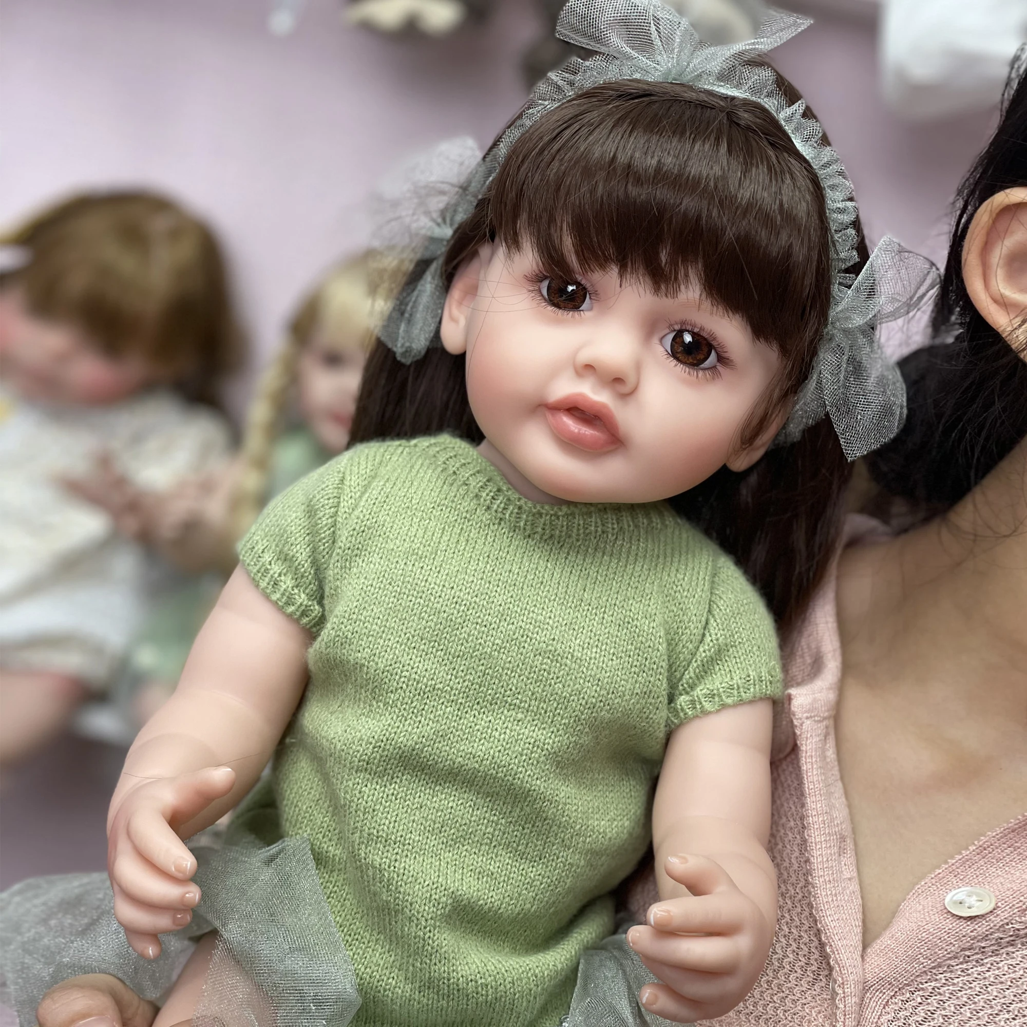 

Кукла новорожденная Saskia, кукла ручной работы, Реалистичная, 22 дюйма