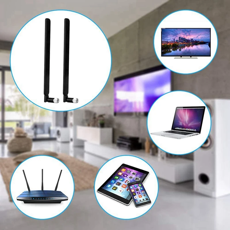 4х антенна SMA 4G LTE с высоким коэффициентом усиления Двухдиапазонная Wi-Fi 9 дБи (2 4 ГГц