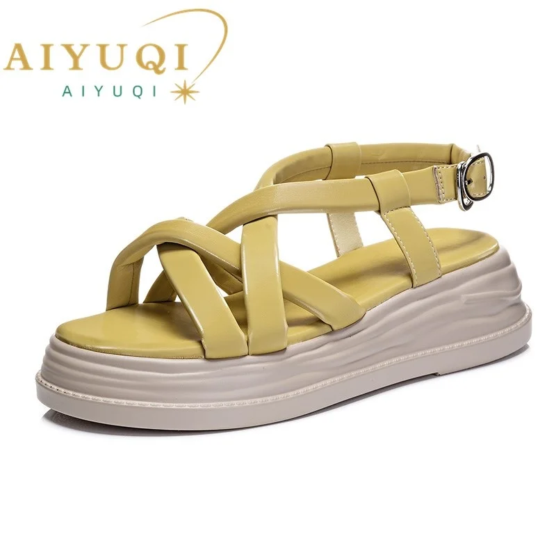 

New Sandals Woman 2023 Summer New Fashion Women's Sandals Buckle Platform Casual Student Women's Sandals