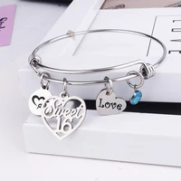 2022 sweet 16 peach heart bracelet adjustable love heart blue diamond bracelet womens jewelry silver birthday gift